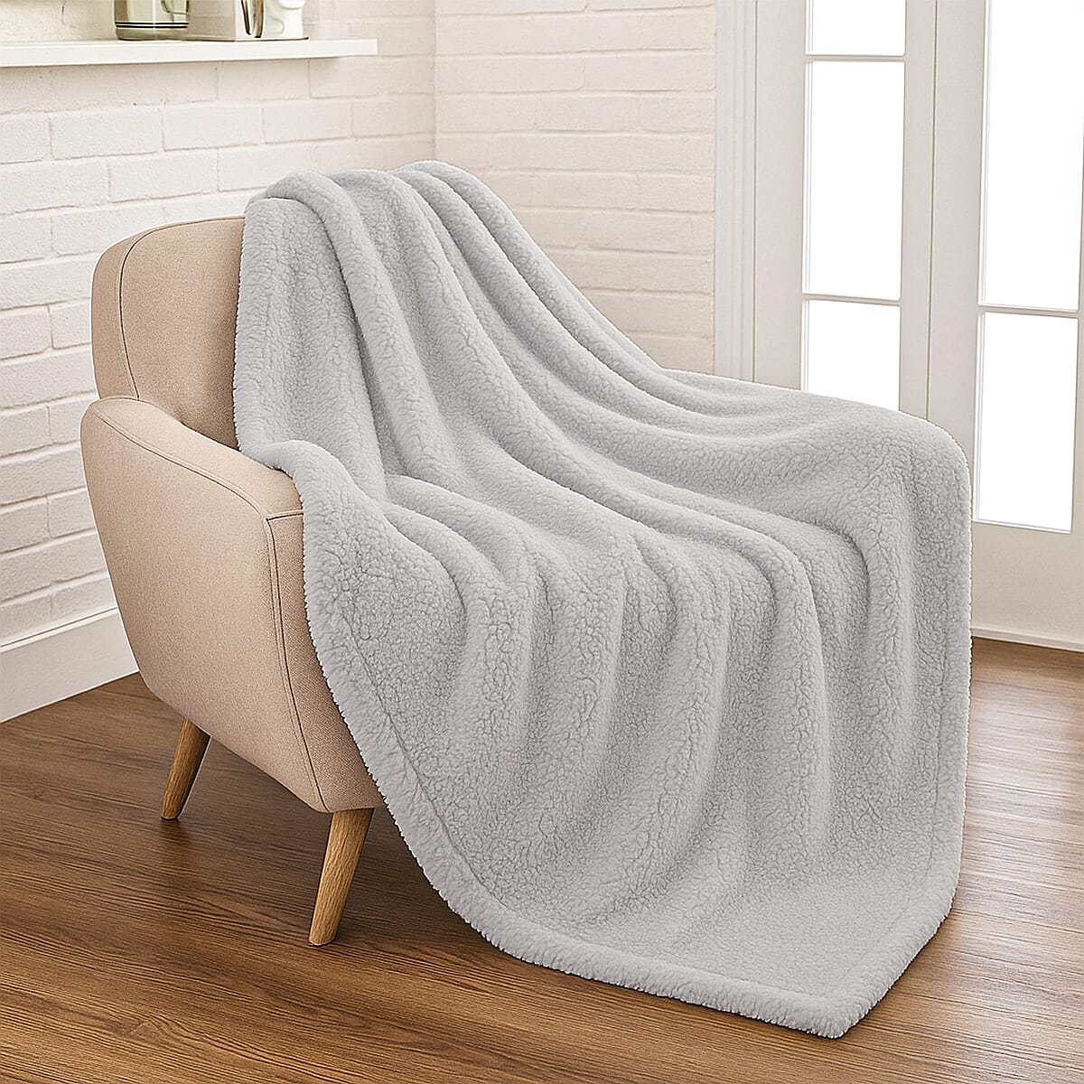 Microfiber Comfort Blanket Single Size (Size 130 x 170 cm) - Light Grey
