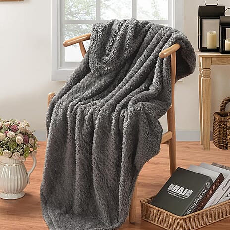 Microfiber Comfort Blanket Single Size (Size 130 x 170 cm) - Grey