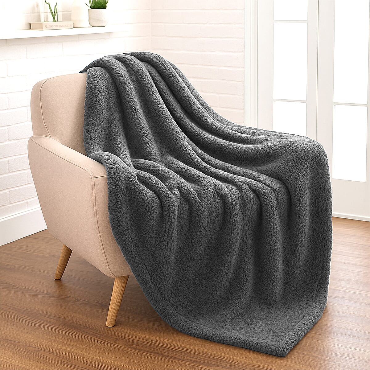Microfiber Comfort Blanket Single Size (Size 130 x 170 cm) - Grey