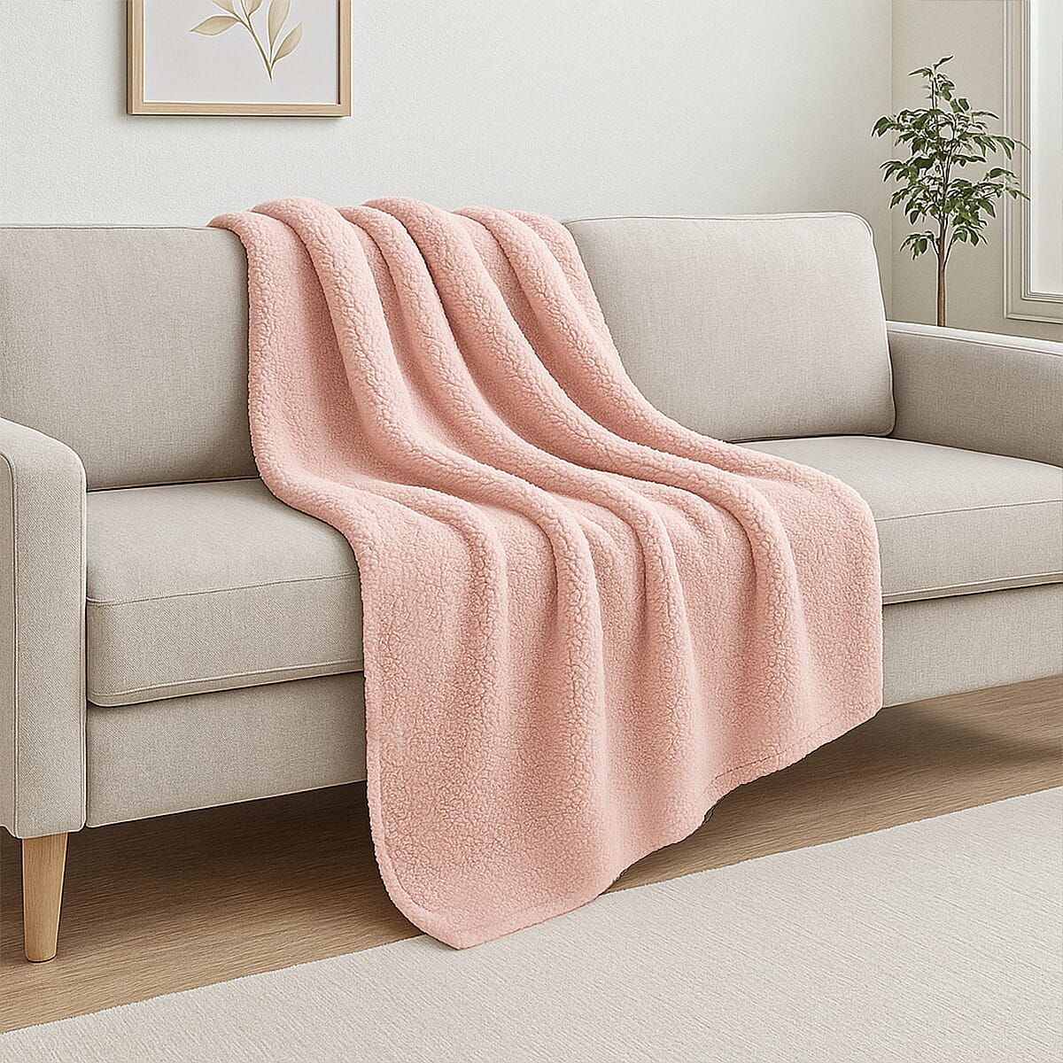 Microfiber comfort Blanket Single Size (Size 130 x 170 cm) - Pink