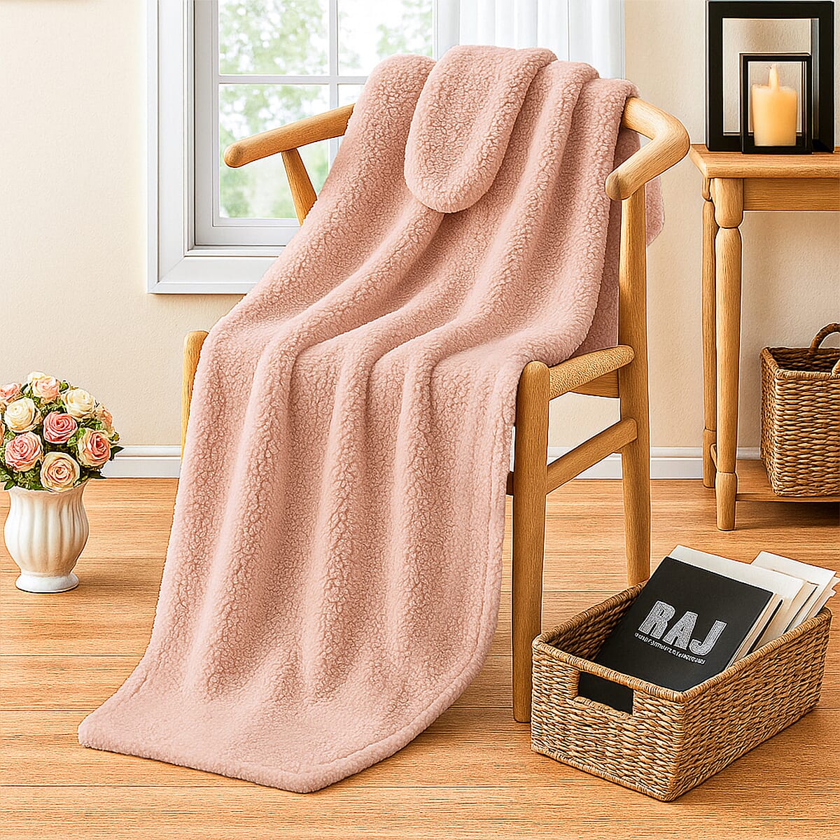 Microfiber comfort Blanket Single Size (Size 130 x 170 cm) - Pink