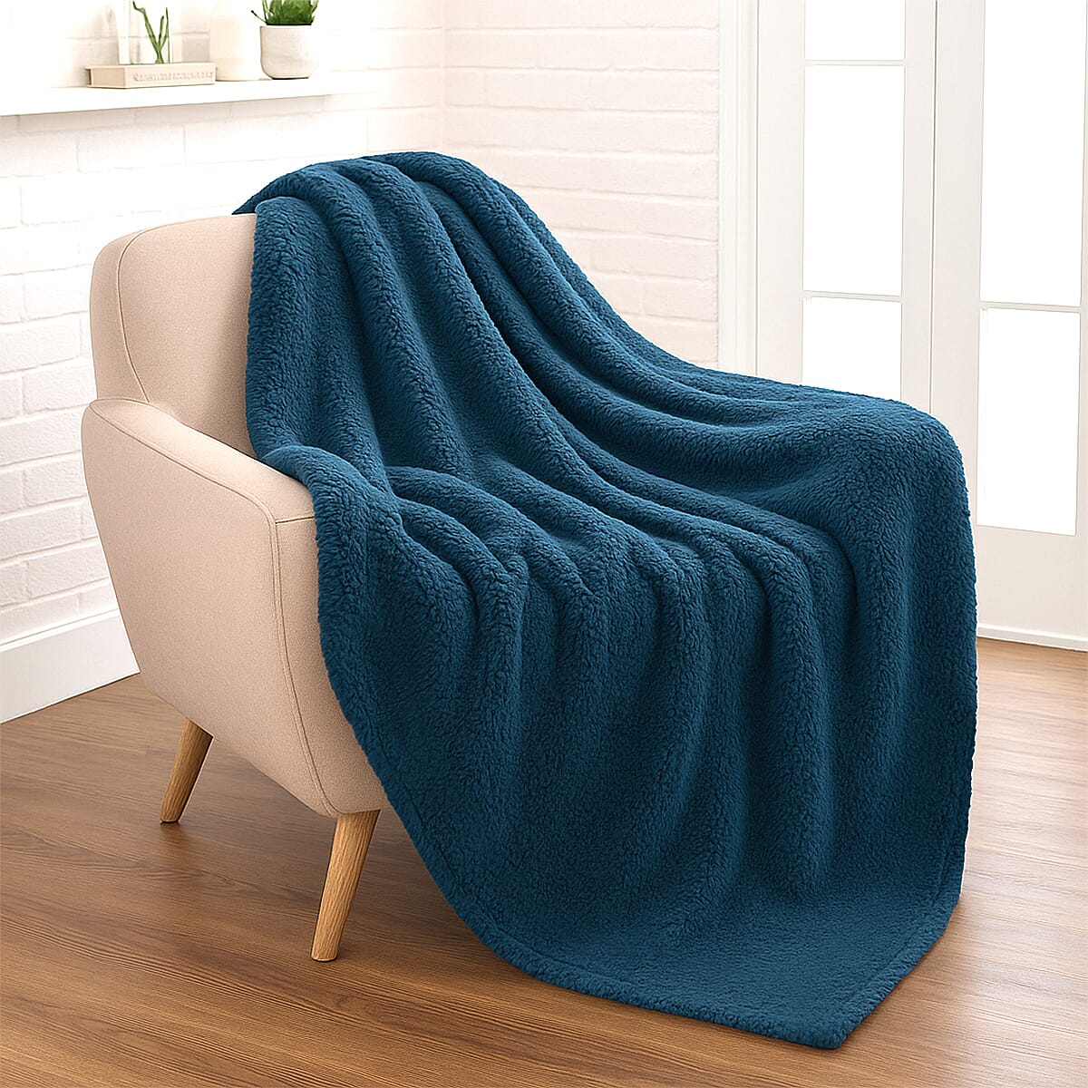 Microfiber Comfort Blanket Single Size (Size 130 x 170 cm) - Navy