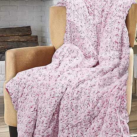 BLACK FRIDAY DOORBUSTER -Super Soft Sleep & Snuggle Cozy Throw Blanket (Size 150x130 cm) - Fuschia