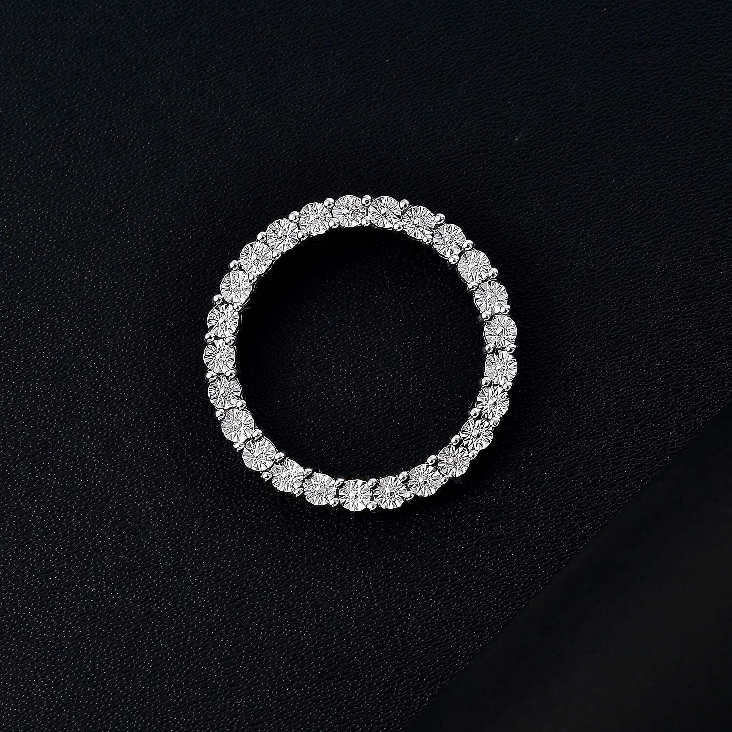 Natural White Diamond Circle of Life Pendant
