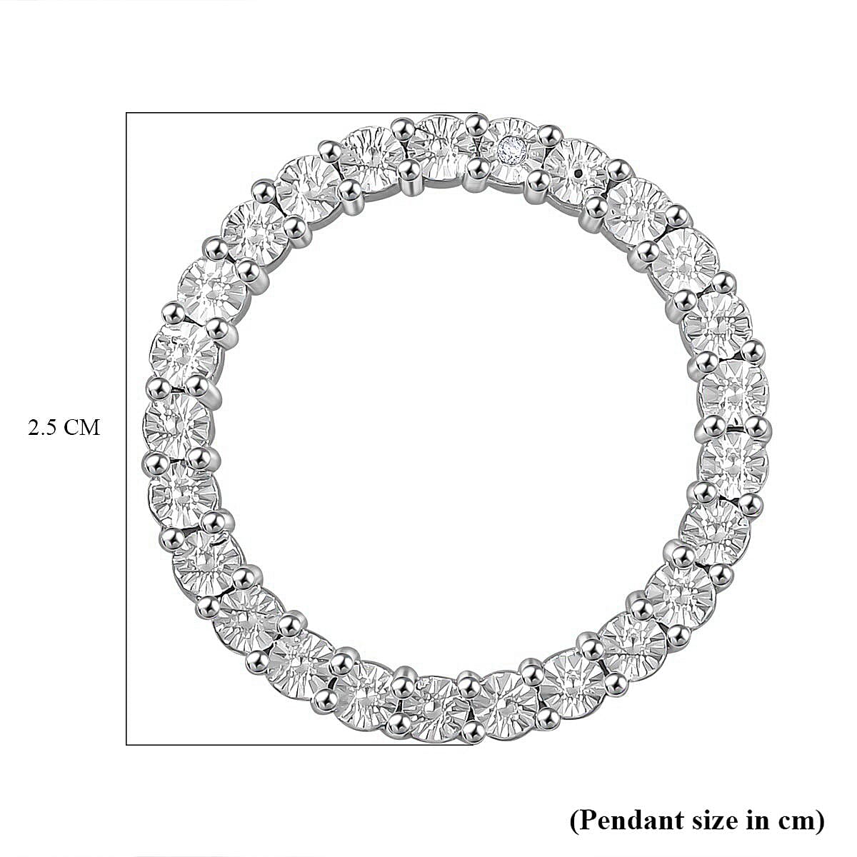 Natural White Diamond Circle of Life Pendant