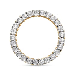 Natural White Diamond Circle of Life Pendant