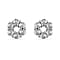 White Diamond Solitaire Stud With Push Back Earring in Sterling Silver