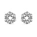 White Diamond Solitaire Stud With Push Back Earring in Sterling Silver