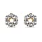 White Diamond Solitaire Stud With Push Back Earring in Sterling Silver