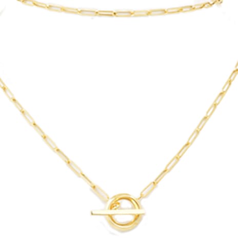 Maestro Collection - 9K Yellow Gold Necklace (Size - 18) with T - Bar Clasp 2.25 Gms.