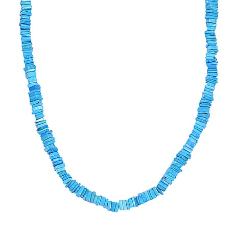 Tucson Finds - NATURAL Arizona Turquoise Necklace (Size - 18-2 Ext) in 18K Vermeil Yellow Gold Plated Sterling Silver 135.0 Ct.