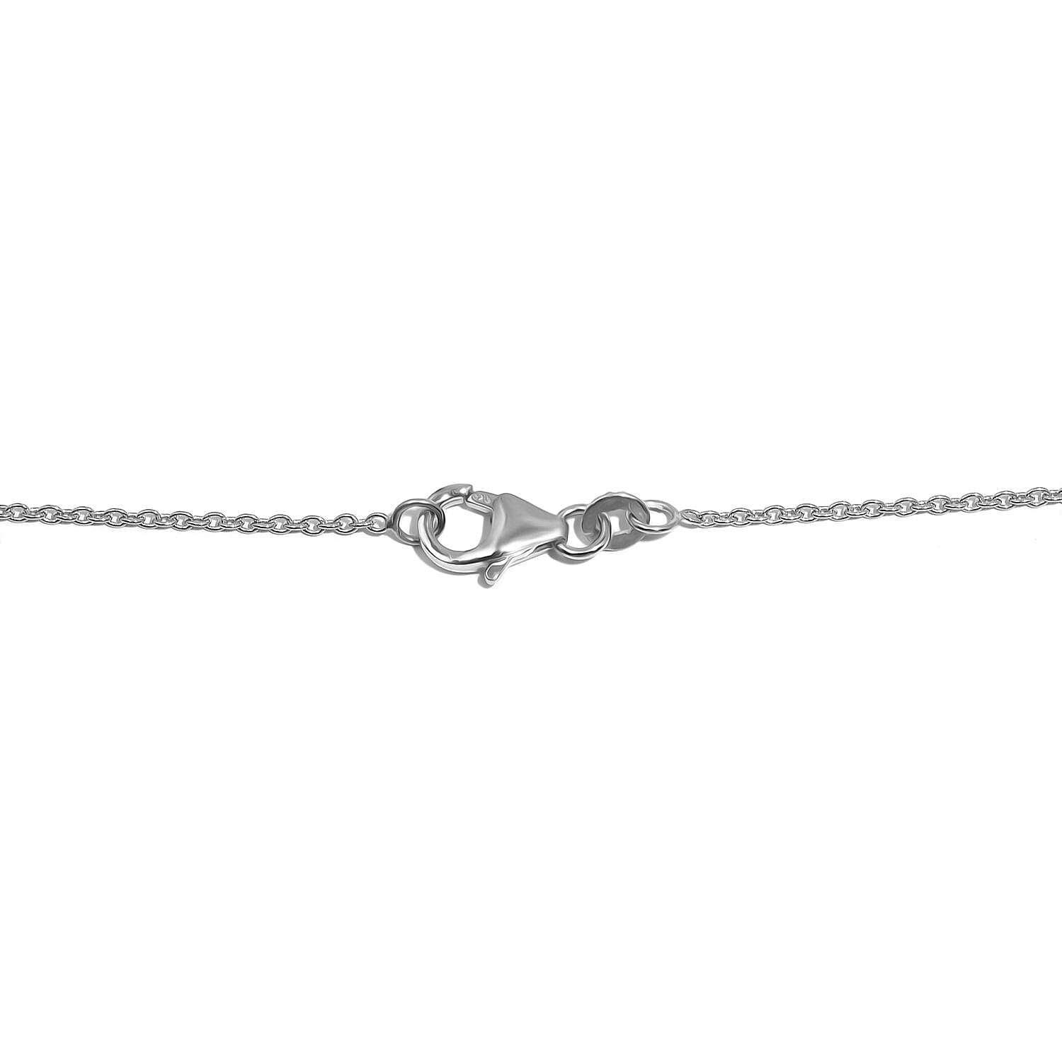 Peacock Triplet Quartz Necklace (Size 20.0) in Rhodium Overlay Sterling Silver 26.0 Ct.