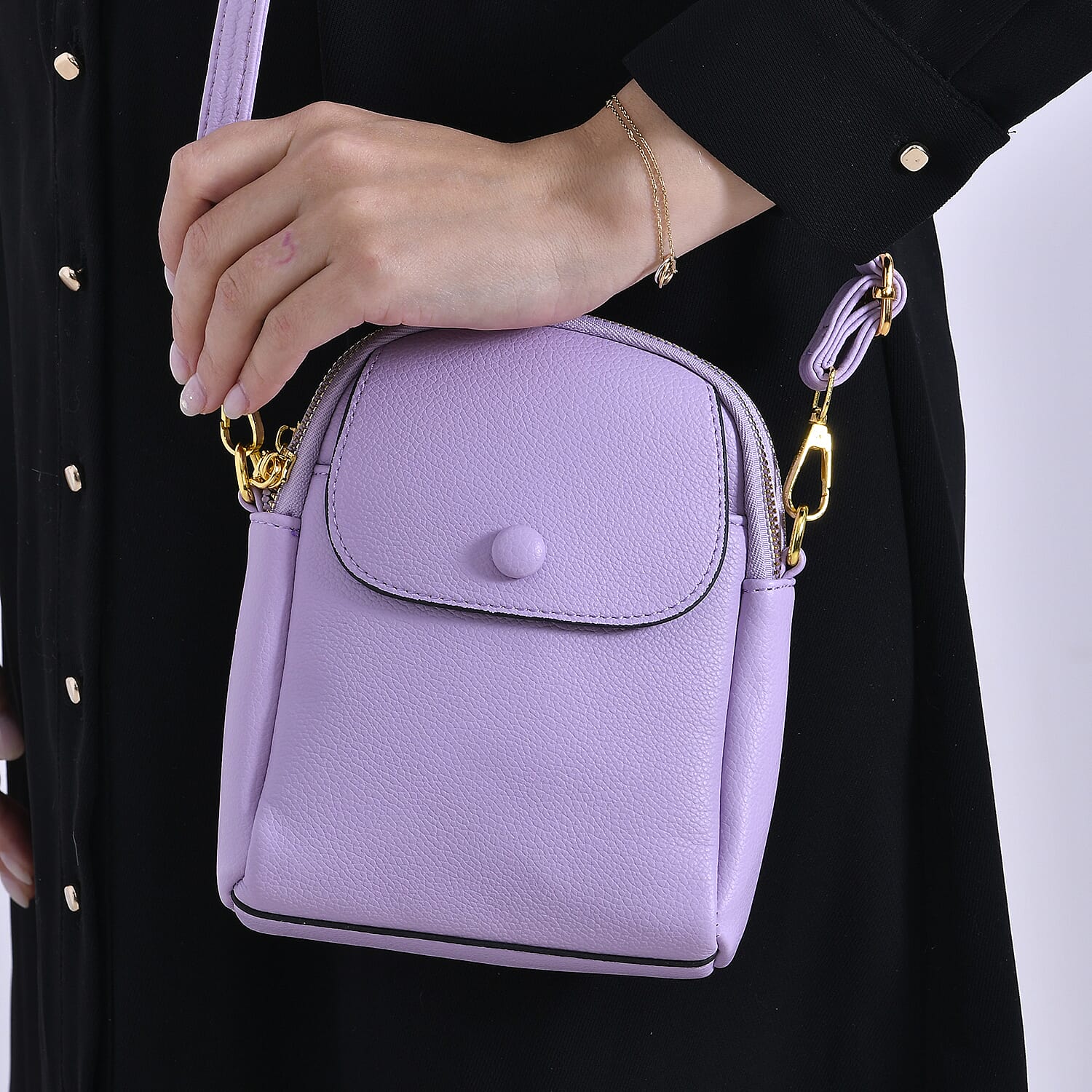 DEAL OF THE DAY - Versatile Small Western Crossbody Bag with Detachable Shoulder Strap - Purple