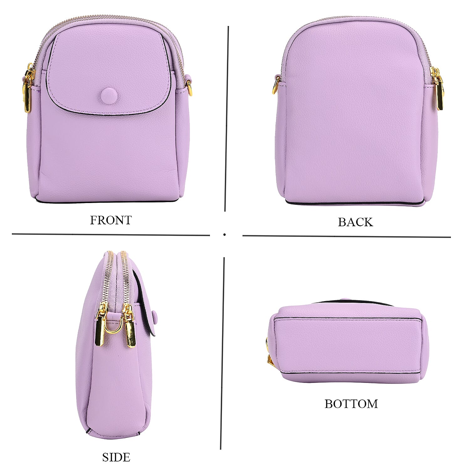 DEAL OF THE DAY - Versatile Small Western Crossbody Bag with Detachable Shoulder Strap - Purple