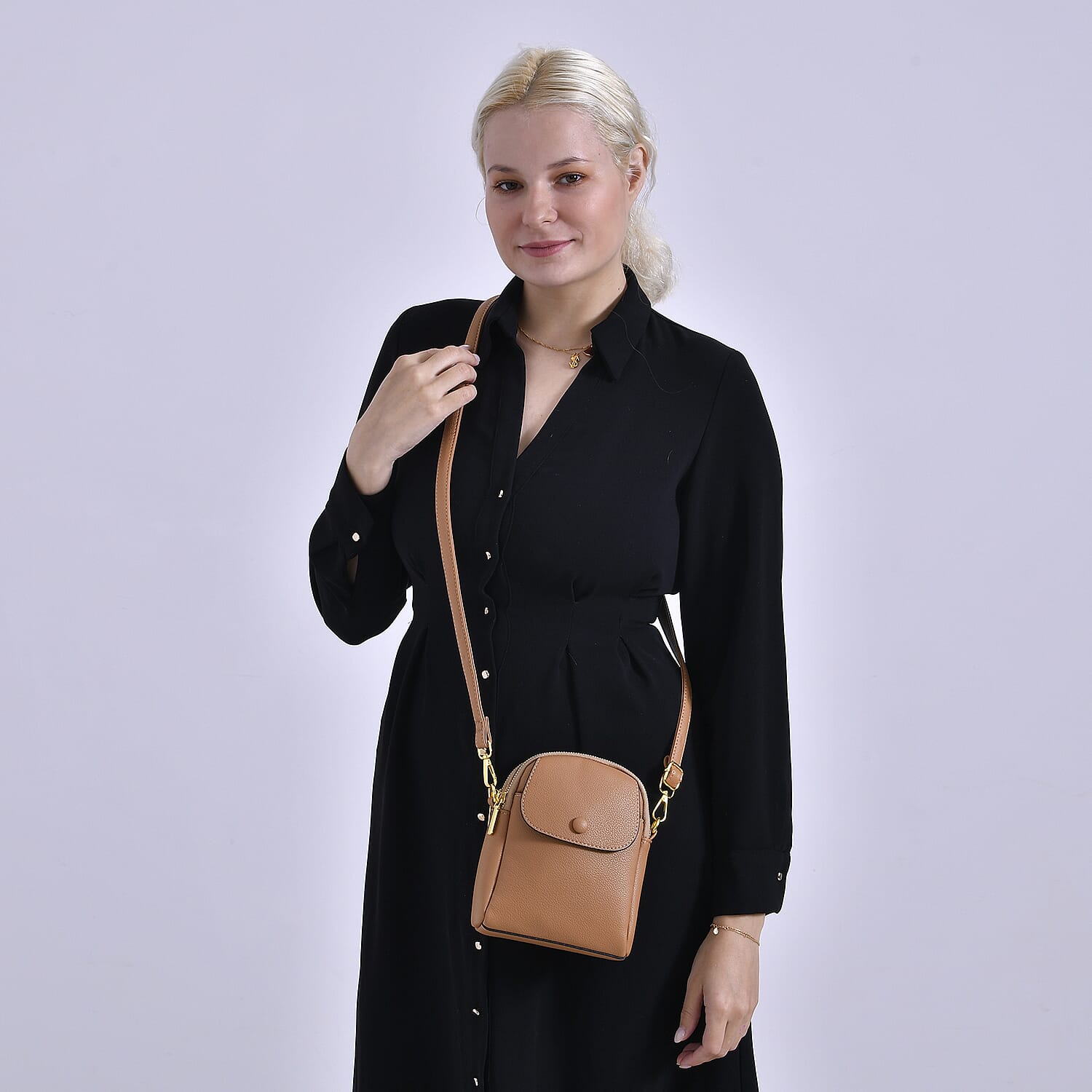 DEAL OF THE DAY - Versatile Small Western Crossbody Bag with Detachable Shoulder Strap - Tan