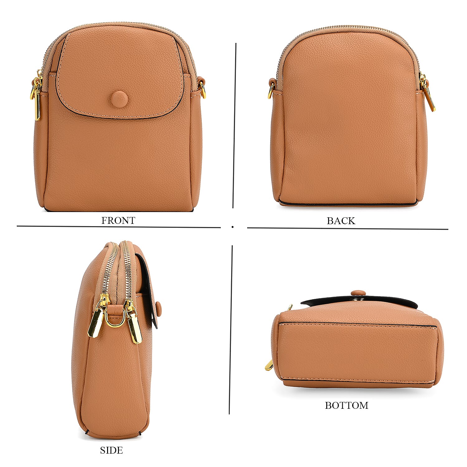 DEAL OF THE DAY - Versatile Small Western Crossbody Bag with Detachable Shoulder Strap - Tan