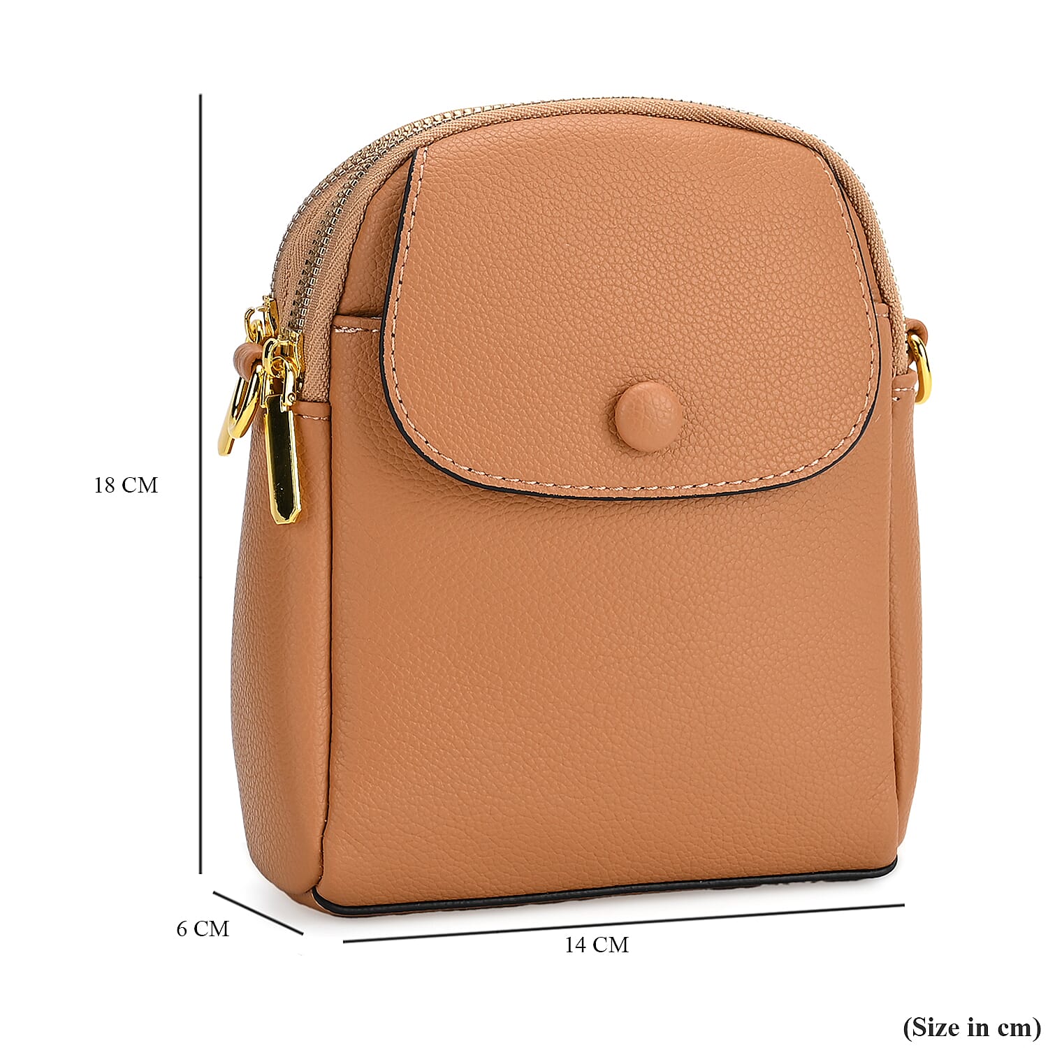 DEAL OF THE DAY - Versatile Small Western Crossbody Bag with Detachable Shoulder Strap - Tan
