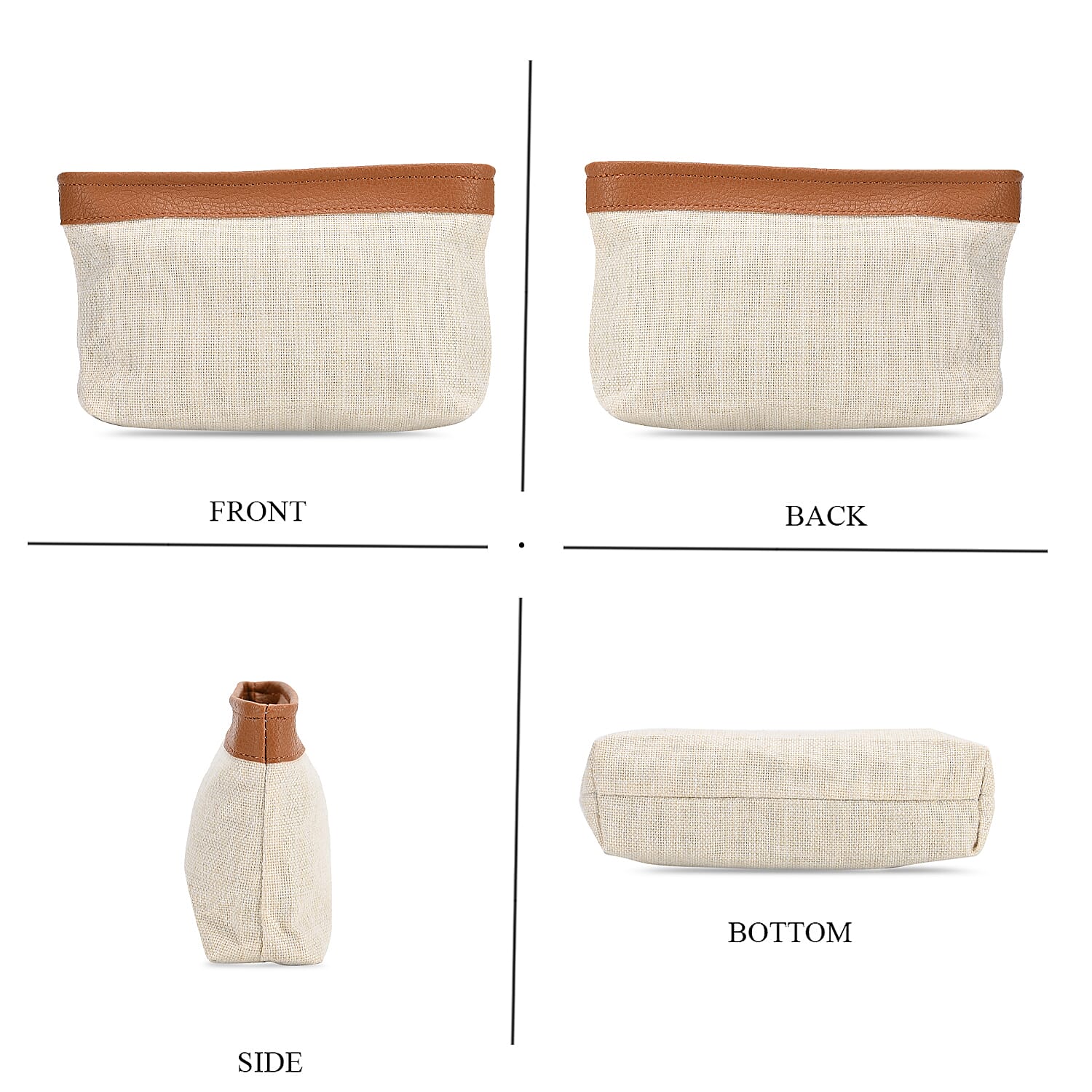 Hobo Crossbody with Detachable Small Cosmetic Bag - Tan