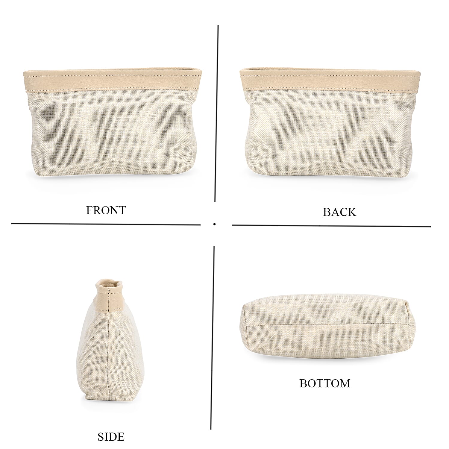 Hobo Crossbody with Detachable Small Cosmetic Bag - White