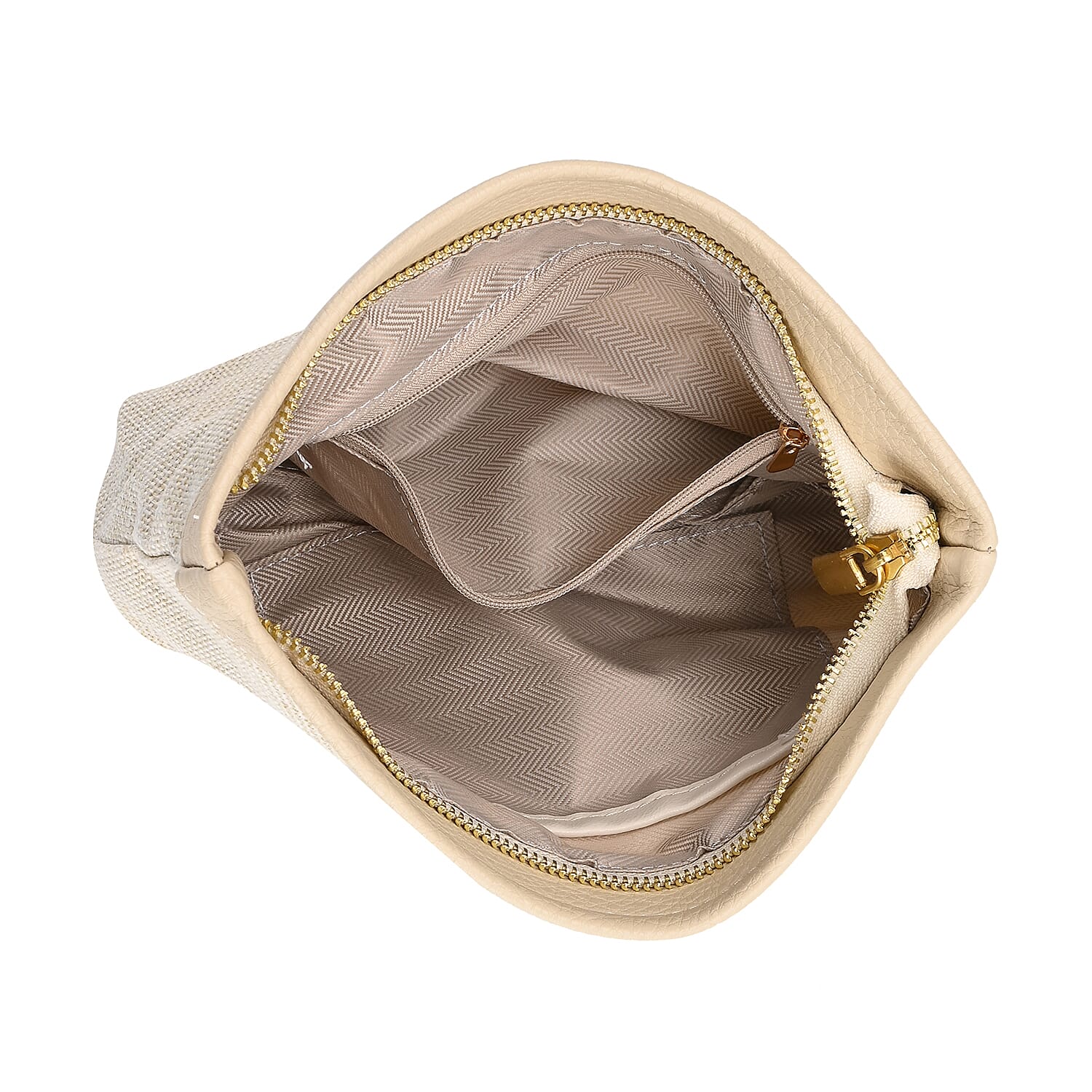 Hobo Crossbody with Detachable Small Cosmetic Bag - White