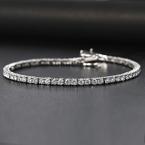 Luxuriant Diamond 950 Platinum Lab Grown Diamond (VS-GH ) SGL Certified Bracelet (Size - 7.5) 5.00 Ct. Platinum wt. 11.31 Gms.