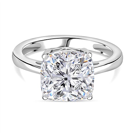 Luxuriant 950 Platinum IGI Certified (VS-GH) Cushion Cut Lab Grown Diamond Ring 3.00 Ct.