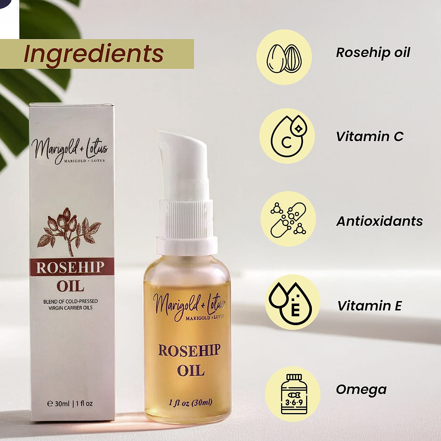 Marigold & Lotus Roseip oil 30 ml