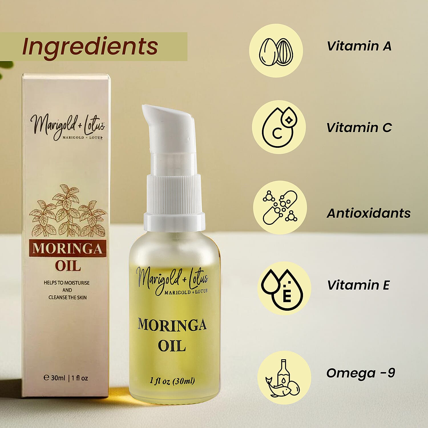 Marigold & Lotus Moringa oil 30ml