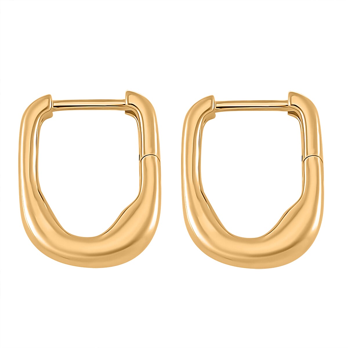 LUCY Q - Drop Link Collection Hoop Earring in 18K Vermeil Yellow Gold Plated Sterling Silver