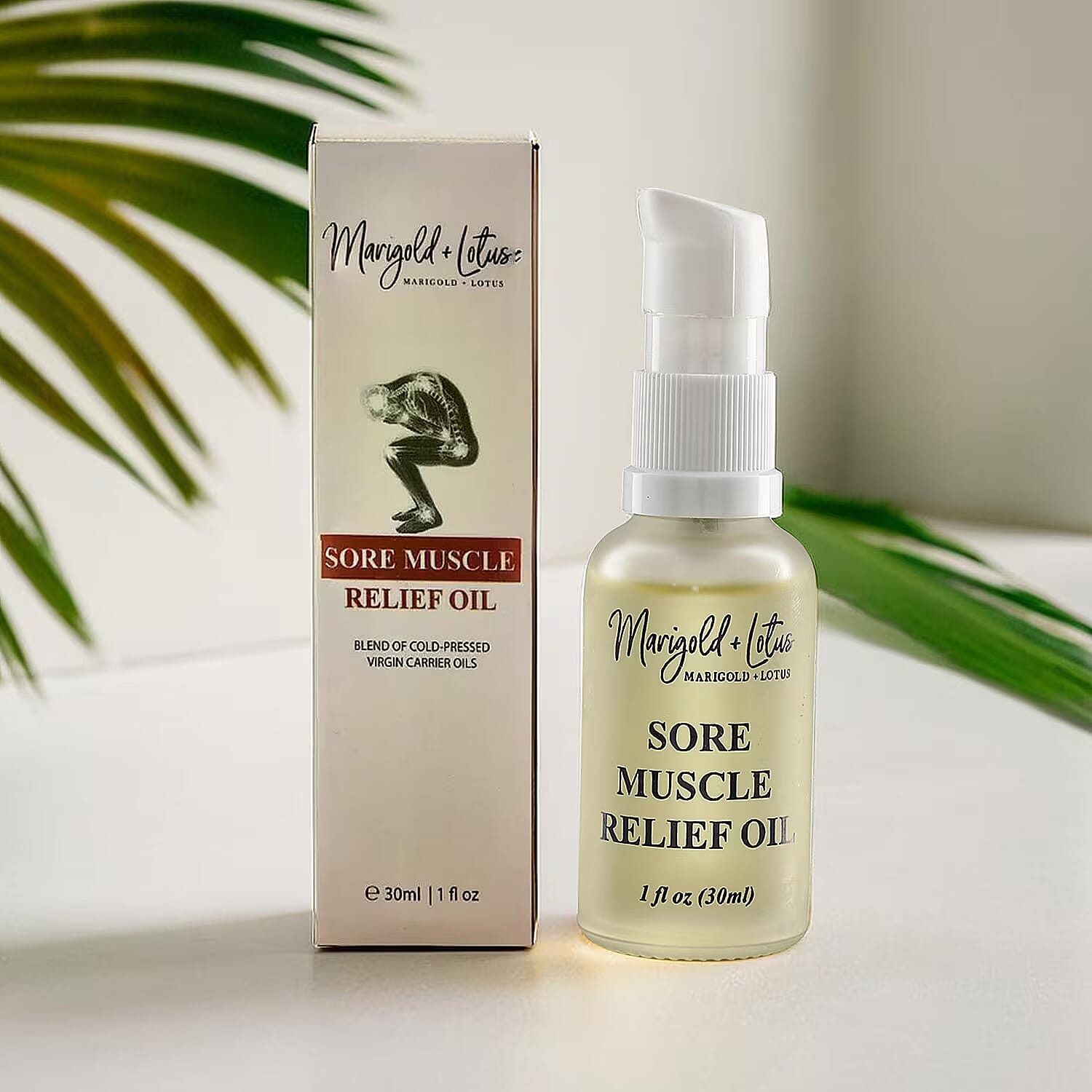 Marigold & Lotus Sore Muscle Relief Oil - 30ml