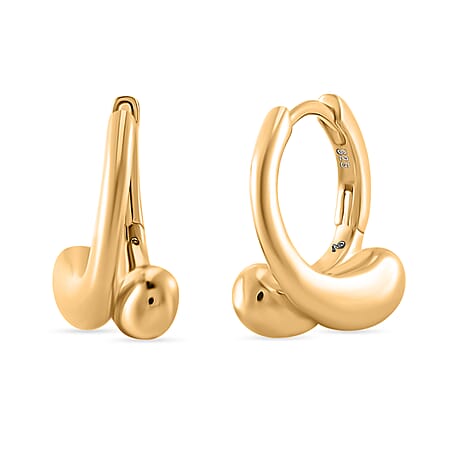 LUCY Q - Drop Link Collection Hoop Earring in 18K Vermeil Yellow Gold Over Sterling Silver