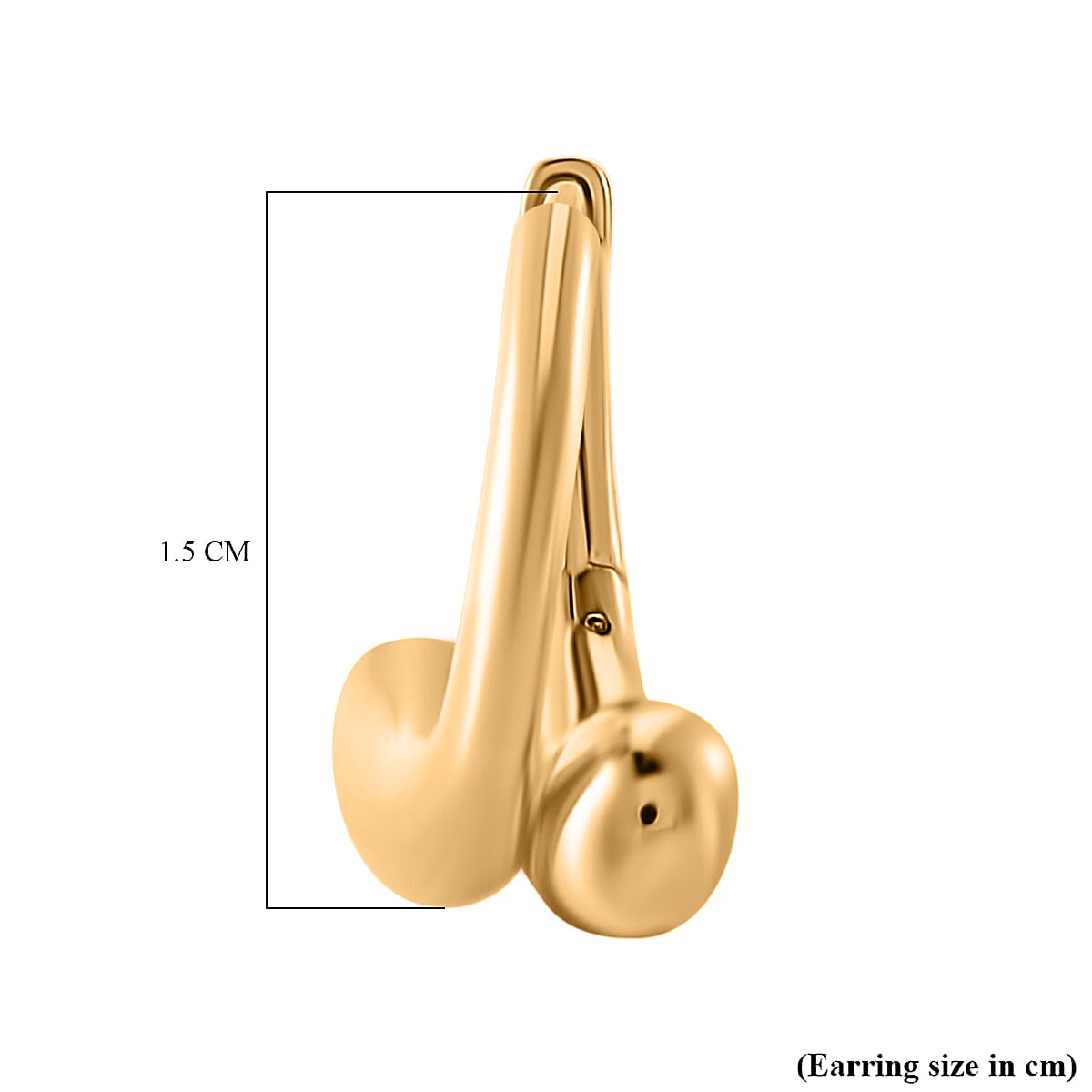 LUCY Q - Drop Link Collection Hoop Earring in 18K Vermeil Yellow Gold Plated Sterling Silver, Silver Wt. 6.10 Gms.