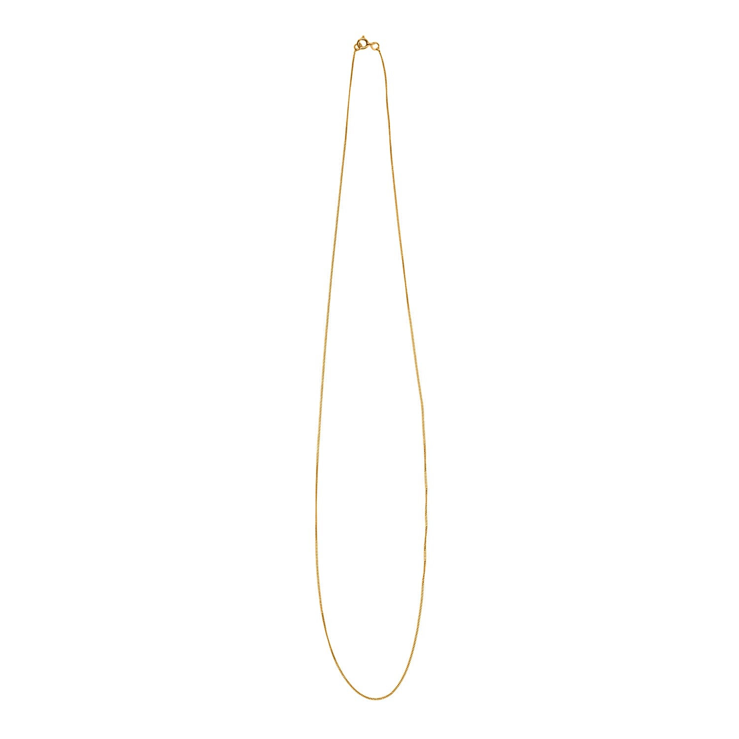 Pick Of The Show - 9K Yellow Gold Diamond Cut Curb Chain (Size - 18) With Spring Ring Clasp