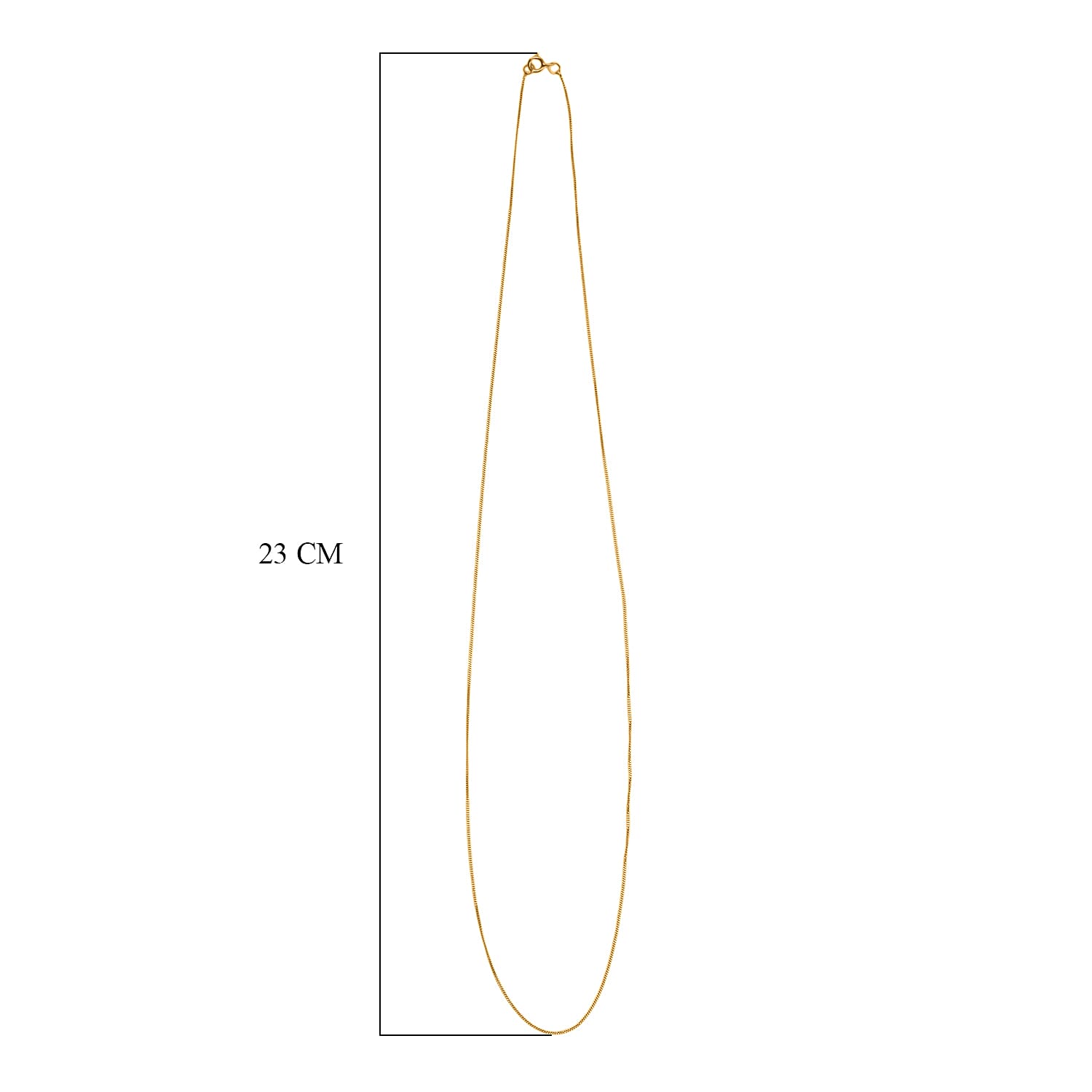 Pick Of The Show - 9K Yellow Gold Diamond Cut Curb Chain (Size - 18) With Spring Ring Clasp