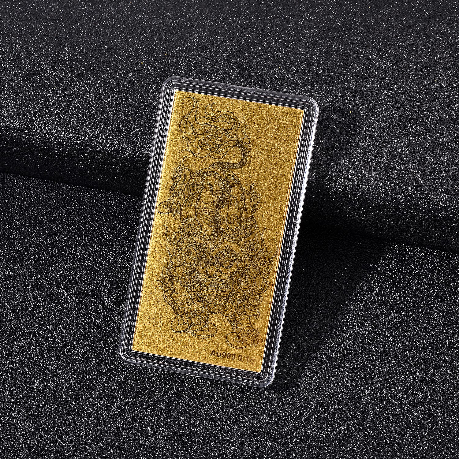 24K  (99.99% Purity) Yellow Gold Pixiu Pattern Bar