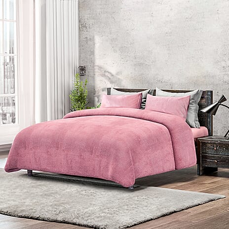 Fleece Duvet Cover - Pink