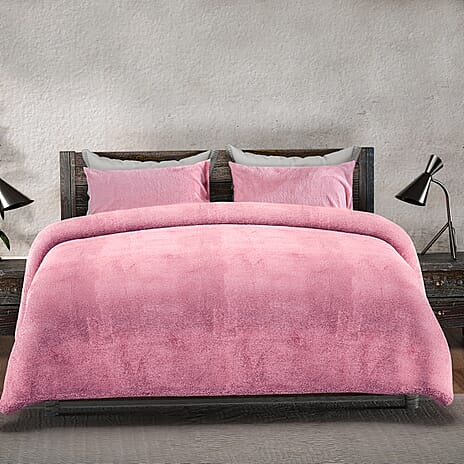 Fleece Duvet Cover - Pink