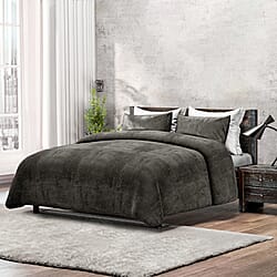 Sleep&Snuggle Fleece Duvet Cover with 2 Pillow Cases