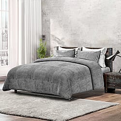 Sleep&Snuggle Fleece Duvet Cover with 2 Pillow Cases