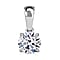 Luxuriant Diamond 1 Ct. Lab Grown Diamond Solitare Pendant in 9K White Gold