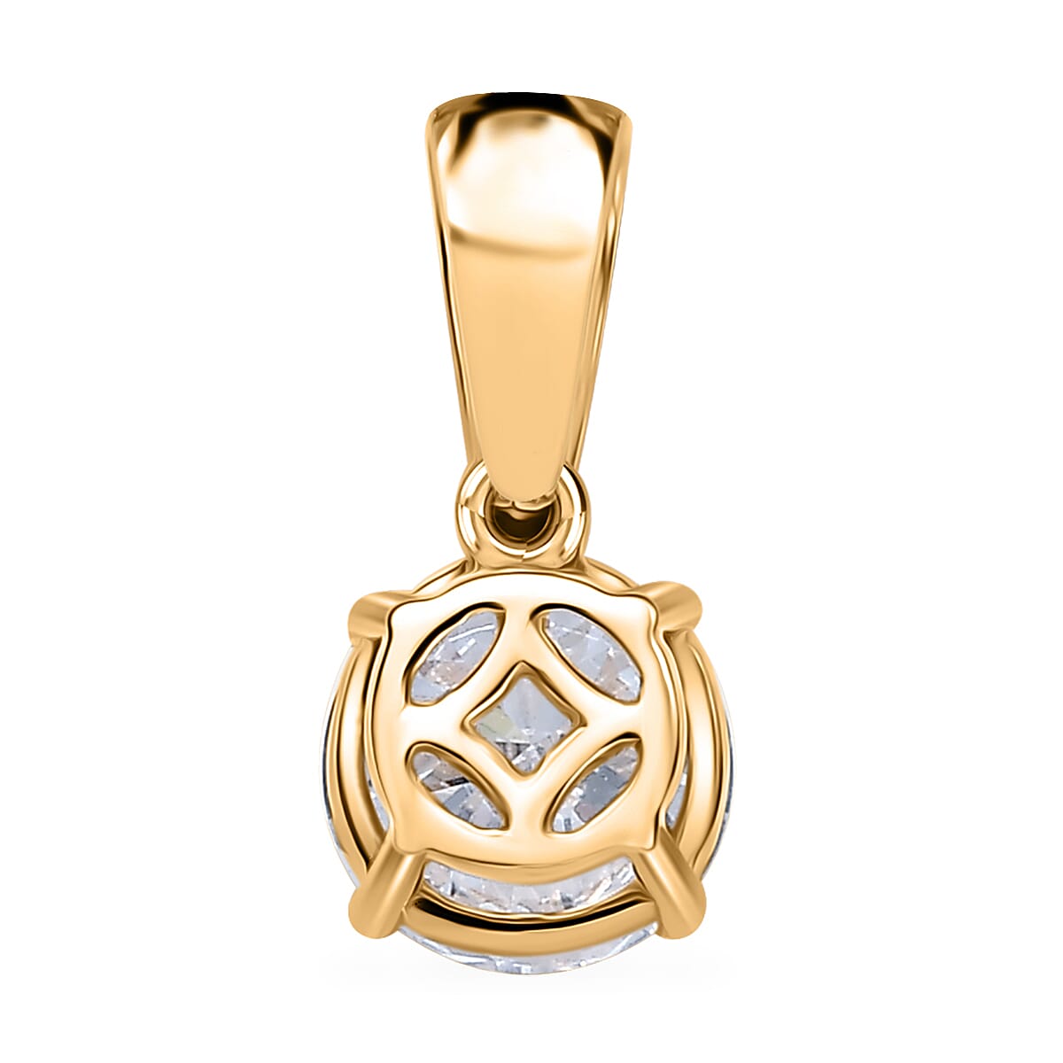 Luxuriant - 9K Yellow Gold SGL Certified (VS-GH) Lab Grown Diamond Pendant 1.00 Ct.
