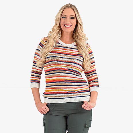 Mudflower Acrylic Jumper - Orange