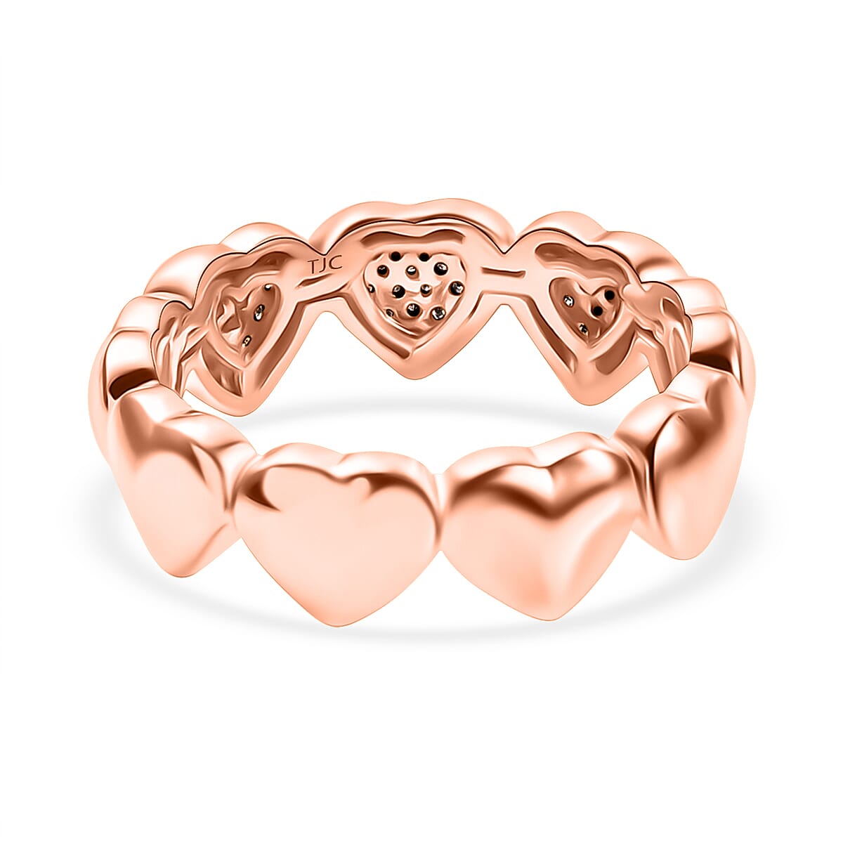 GP Diamond and Blue Sapphire Band Ring in Sterling Silver