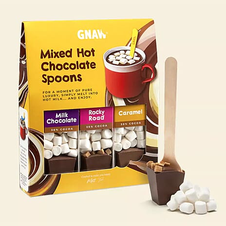 Gnaw Choc Shot Hot Chocolate Gift Set Milk Hot Chocolate, Caramel, & Fudgy Rocky Road