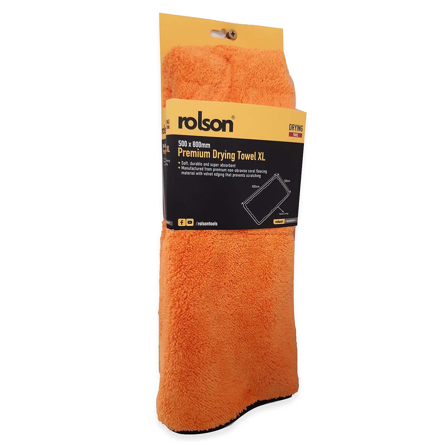 Rolson-Microfiber-Cleaning-Towel-Orange
