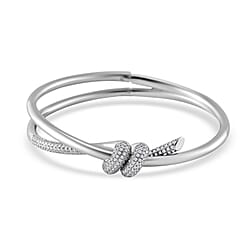 White Cubic Zirconia Bangle (Size - 7.5)