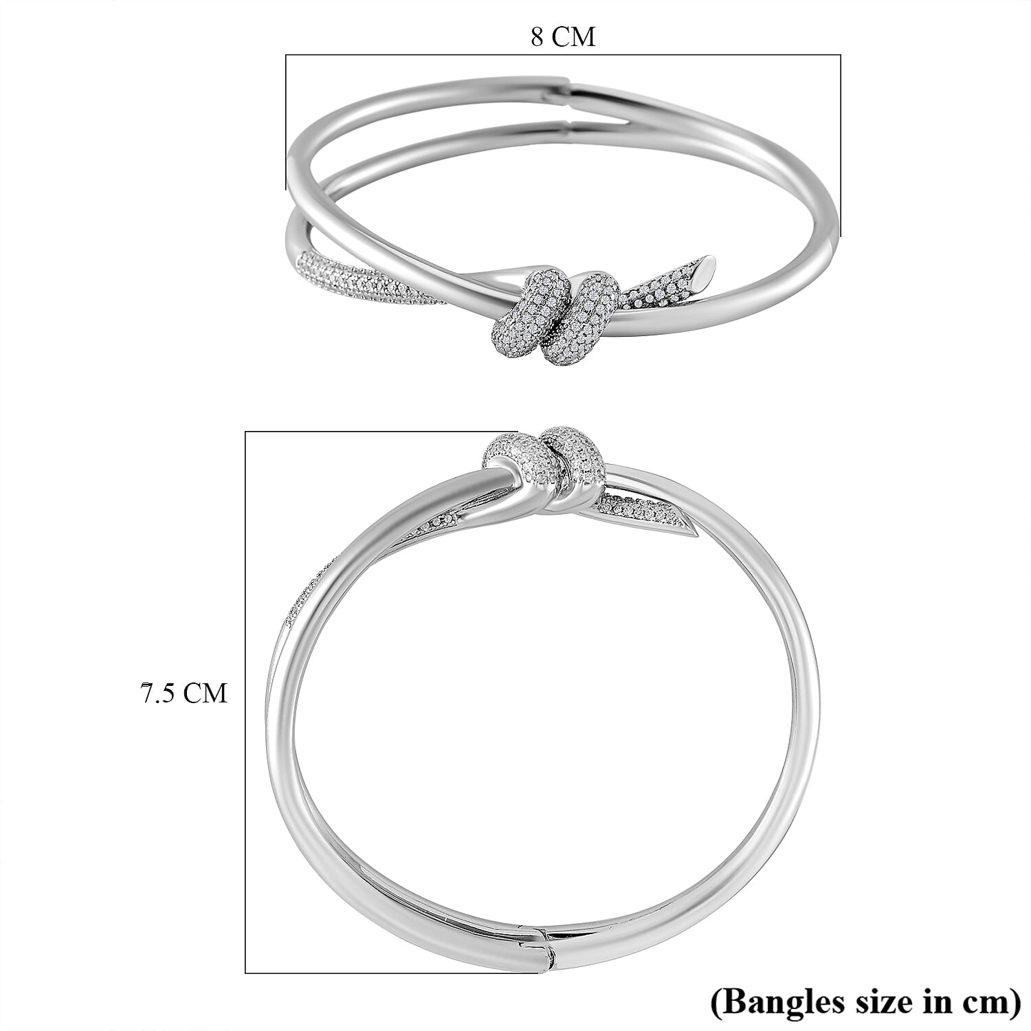 White Cubic Zirconia Bangle (Size - 7.5) White Cubic Zirconia Bangle (Size - 7.5)