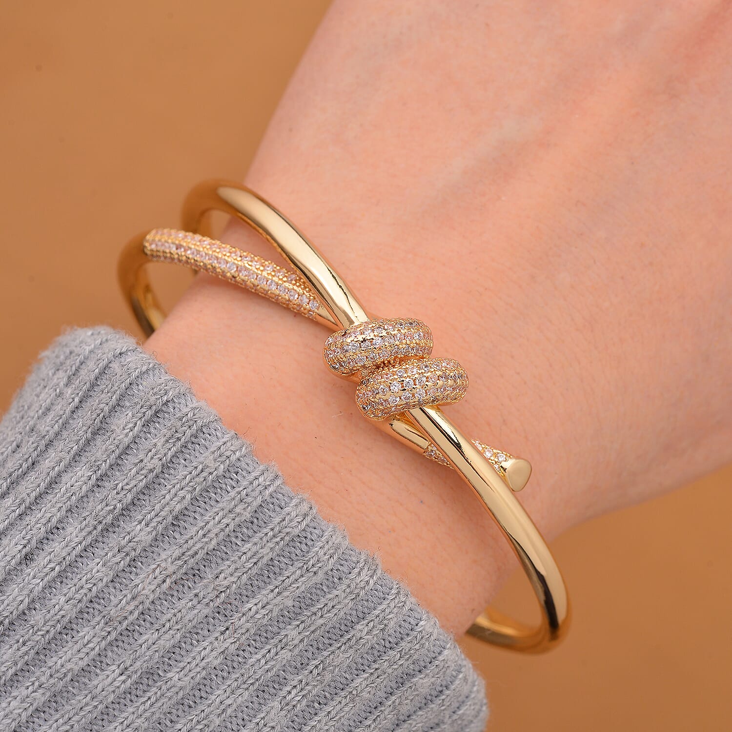Designer Inspiration - Double Row Knot Bangle (Size - 7.5)