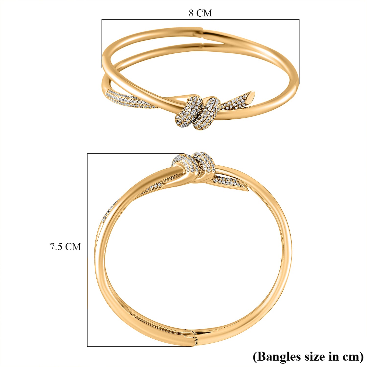 Designer Inspiration - Double Row Knot Bangle (Size - 7.5)