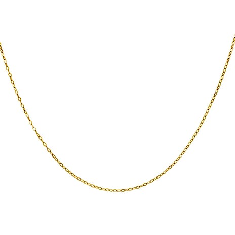 Hatton Garden Close Out Deal- 9K Yellow Gold Necklace With Spring Ring Clasp (Size - 18)